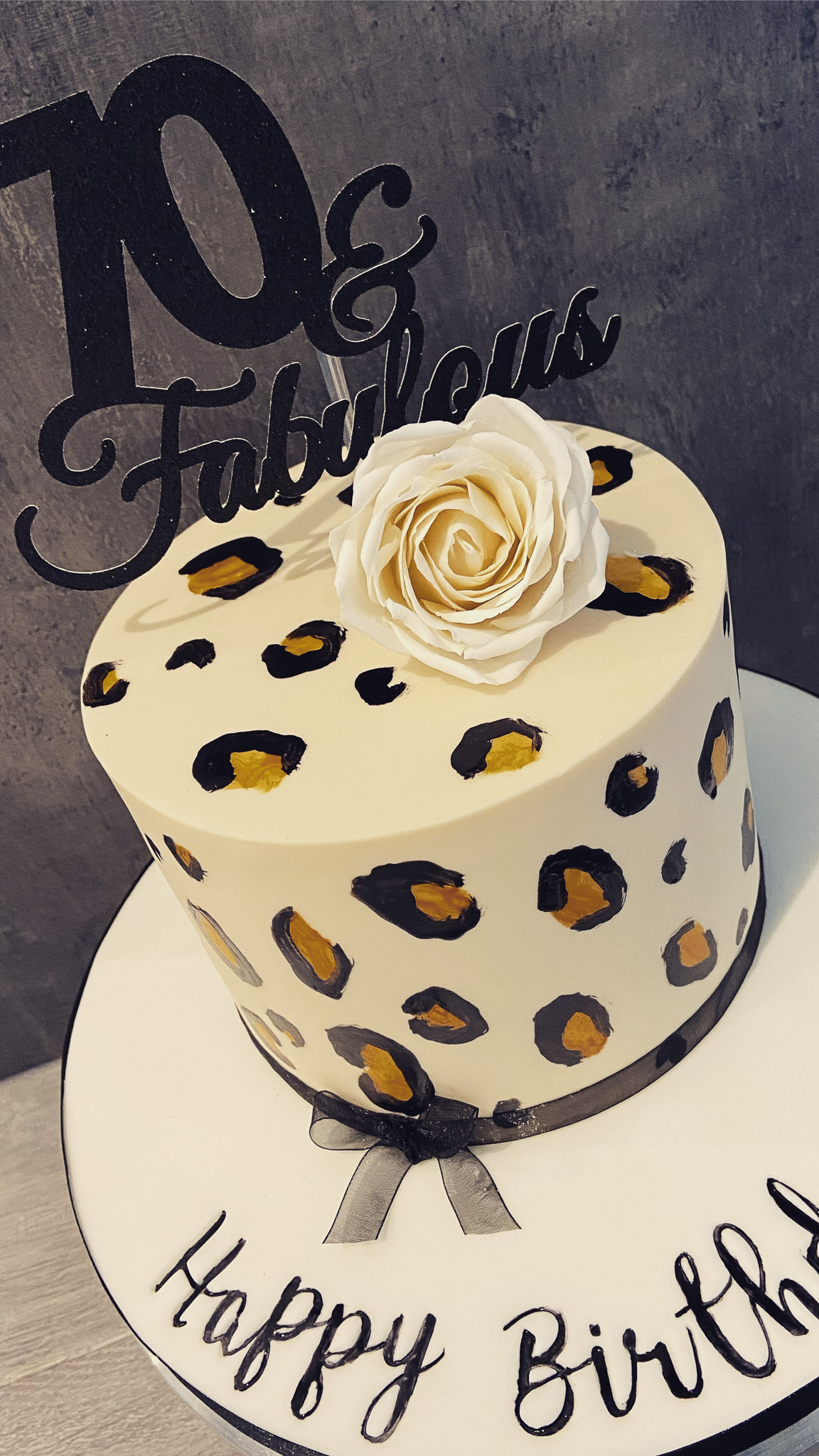 Leopard print Birthday cake