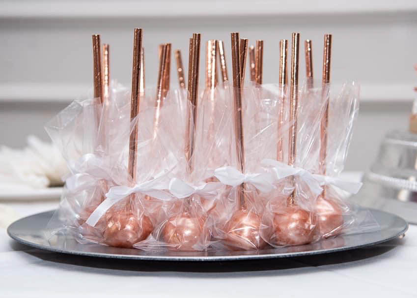 Luxury cake pops wedding favours Aberdeen Scotland